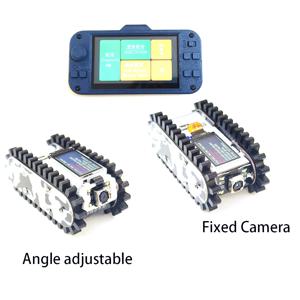 RC 탱크 파이프라인 검사 무선 비디오 카 트랙 카메라 포함 교육용 ESP32 스캐닝 코드 네트워킹 DIY 프로그램 장난감