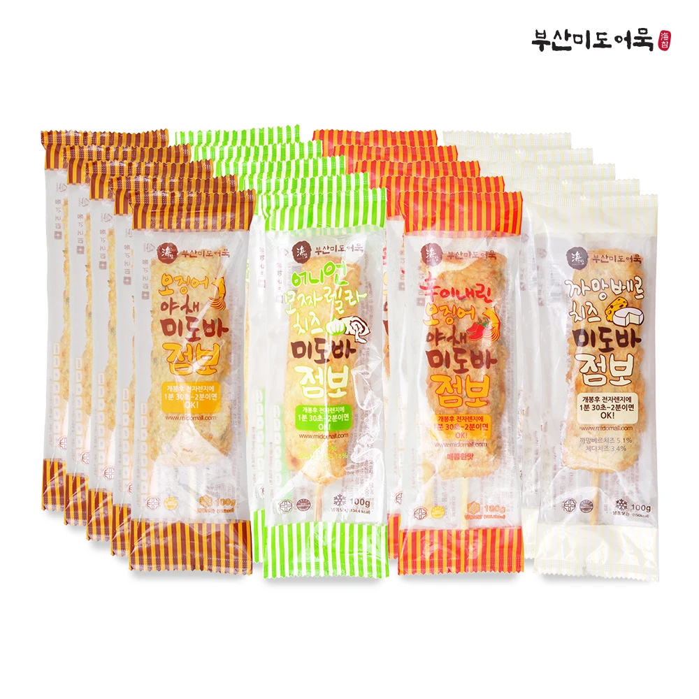 [부산3대어묵] 미도어묵 미도바 점보 4종 20팩