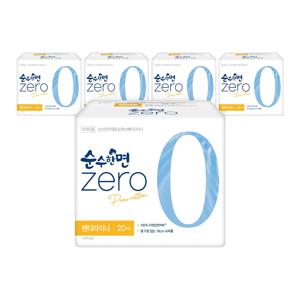 깨끗한나라 순수한면 제로 ZERO 라이너 생리대 20개입 5팩