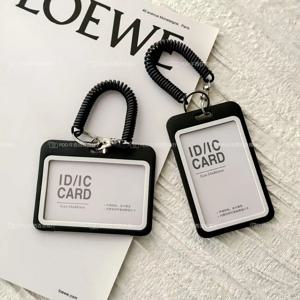 투명 신분증 이름표 카드 랙에 적합한 양면 투명 카드 홀더입니다.