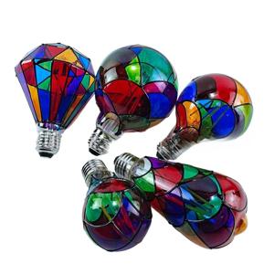 LED 핸드 페인팅 DIY 컬러 장식용 전구 4W ST64 G80 G125 220V 크리스마스 분위기 조명 ST64 G80 G95 G125 침실용