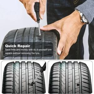 유니버설 진공 자동차 타이어 수리용 고무 못 타이어 수리 못 고무 나사 나사 도구 자동차 패치 펑크 수리 고무 아마기