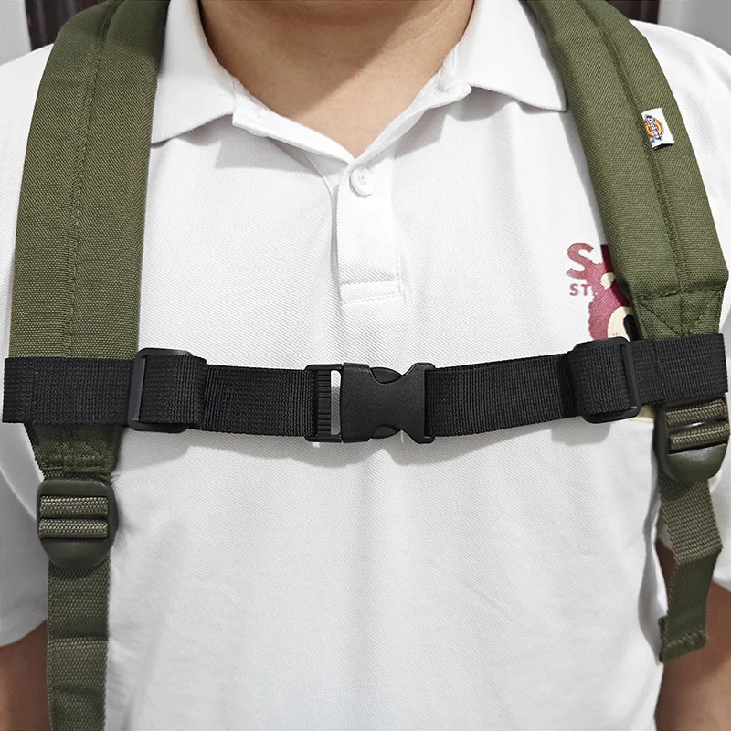 나일론 전술 배낭 가슴 하네스 스트랩 조절 가능한 이중 릴리스 버클 야외 캠핑 웨빙 가슴 가방 스트랩