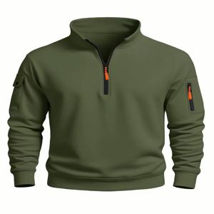 남성용 스웨트셔츠 2025 가을 겨울 신상 캐주얼 스포츠 캐주얼 긴팔 하이넥 반지퍼 방풍 상의