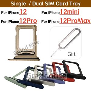 아이폰 12 12미니 12프로 12프로맥스 싱글 SIM 카드 / 듀얼 SIM 카드 트레이 SIM 홀더 슬롯 교체 부품 SIM 카드 어댑터