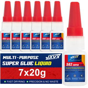 502 초강력 접착제 20g, (7개 팩), 시아노아크릴레이트 접착제, 단단한 플라스틱, 공예품, 세라믹, 프레임, 가죽, 금속, 강력 접착 액체 접착제 도구, 크리스마스 DIY