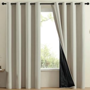 1개 현대적 미니멀리스트 암막 커튼 - 단열, 사계절용 범용 커튼 침실 및 거실용 (로드 포켓)