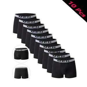 5/10pcs/set 남성 속옷 블랙 컬러 남성 속옷 청소년 캐주얼 스포츠 속옷 세련된 복서 반바지 남성용 홈 팬츠