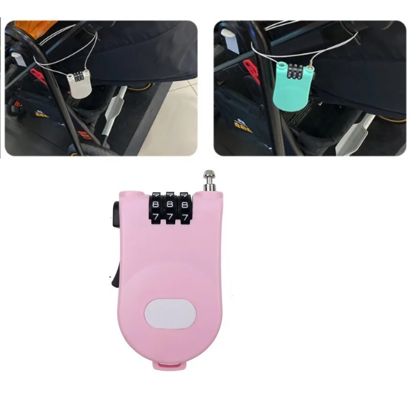 조절 가능한 케이블 와이어 잠금장치, 신축성 있는 강철 케이블, 수하물, 배낭, 가방, 캐비닛 도어용 조합 케이블 잠금장치