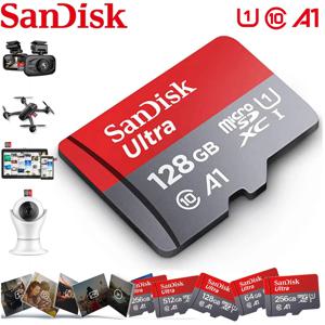 샌디스크 512GB 256GB 메모리 카드 128GB 64GB 32GB TF 마이크로 SD 클래스 A1-10 UHS-1 플래시 메모리 마이크로SD