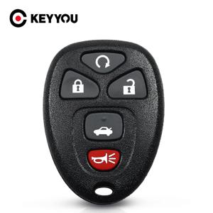 Chevrolet GMC 5 버튼 용 Buick 용 KEYYOU 교체 원격 자동차 항목 키 쉘 케이스