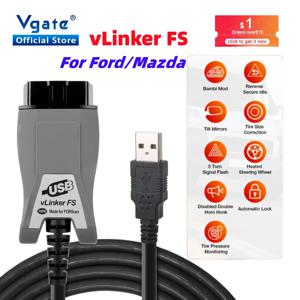 마쓰다 포드용 OBDII 코드 리더 FORScan VLinker FS ELM327 OBD2 자동차 진단 도구 ELM 327 스캐너 OBD 2 HS/MS-CAN 자동차 테스터