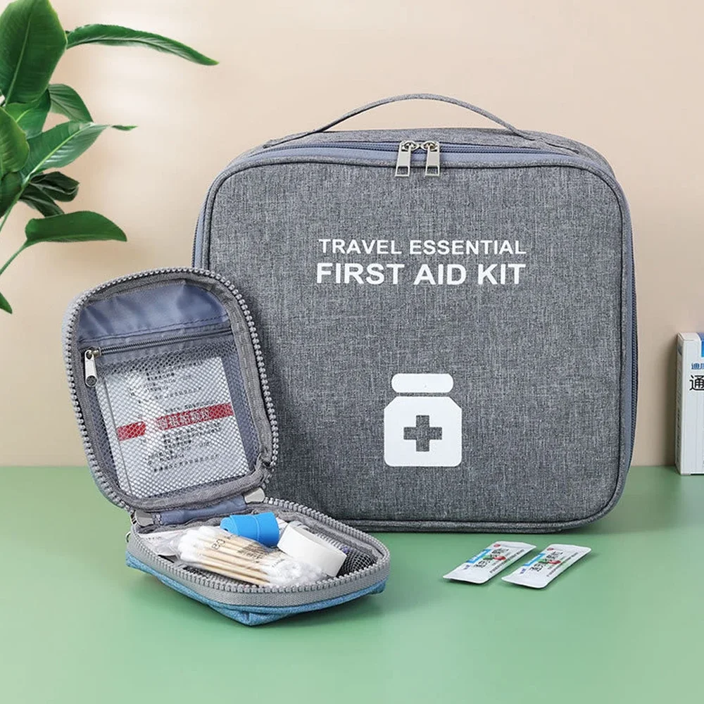 가족 응급 처치 키트 휴대용 야외 여행 보관 가방 가정용 대용량 계층화 된 의학 보관 가방