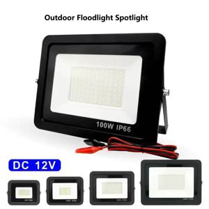 DC12V Led 투광 조명 20W 30W 50W 100W 야외 투광 조명 스포트라이트 IP66 방수 라이트 반사경 휴대용 12 볼트 Led 조명