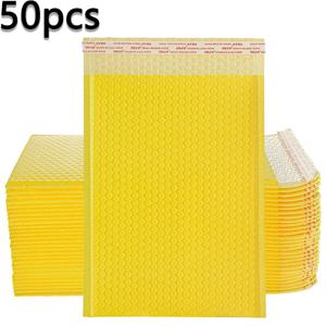 자체 도장 포장 작은 비즈니스 용품, 패딩 봉투, 버블 봉투, 우편 가방, 15x20, 18x23cm, 50PCs