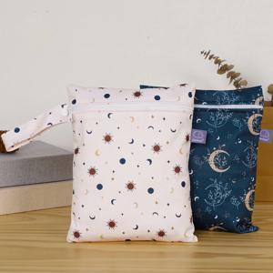 2pcs 세트 18*25cm 방수 PUL 기저귀 건조 가방 기저귀 삽입 미니 패션 젖은 기저귀 가방