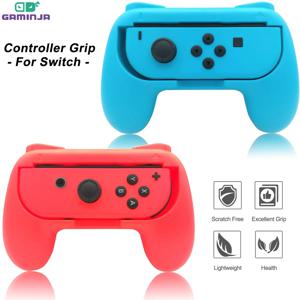 GAMINJA 2Psc Nintendo Switch 용 내마모성 핸들 컨트롤러 스위치 Joy Con 용 인체 공학적 핸드 그립 컨트롤러 핸들