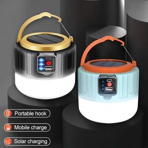 방수 태양 LED 캠핑 라이트 충전식 텐트 램프 휴대용 등불 야외 비상 조명 시장 에너지 절약 전구