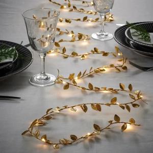황금 작은 잎 요정 빛 은색 잎 배터리 Powerd Led 구리 와이어 문자열 조명 웨딩 홈 파티 DIY 크리스마스 장식