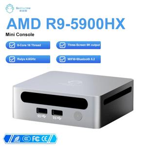 GenMachine 미니 PC 5900HX Windows 11 Ryzen DDR4 최대 64GB 3.2GHz 최대 4.6GHz WIFI6 미니 Diy 게임용 컴퓨터 PC 게이머 게임