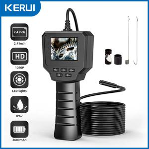KERUI 2.4 인치 IPS 스크린 산업용 내시경 카메라 HD1080P 자동차 하수구 검사 용 단일 렌즈 파이프 검사 내시경