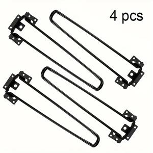 접이식 머리핀 다리 금속 접이식 테이블 다리, 커피 엔드 테이블 사이드 테이블 노트북 테이블 미니 책상용 DIY 가구 다리, 4 개