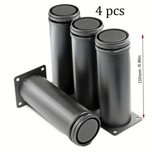 스테인레스 스틸 가구 다리 금속 조절 가능 라운드 금속 가구 교체 코너 피트 듀티 테이블 다리 익스텐더, 4 개