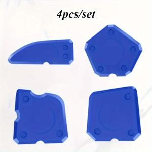 4피스 실리콘 코킹 도구 세트 - 다용도, 손쉬운 청소 및 전문적인 실런트 확산