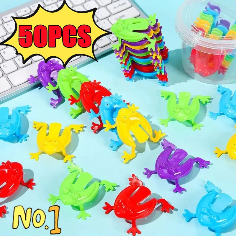 점프 개구리 바운스 피젯 장난감, 스트레스 해소 가족 게임, 어린이 생일 파티 장난감, 소년 선물, 2025, 50-5 개, 신제품