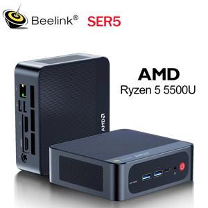 비링크 SER5 미니 PC AMD 라이젠 5 5500U DDR4 16GB SSD 500GB WiFi6 BT5.2 4K HD 1000M 지원 데스크탑 컴퓨터