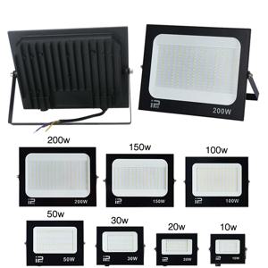 LED 홍수 빛 스포트라이트 100W 150W 200W 야외 조명 6500K 방수 차고 체육관 거리 게이트 벽 램프 투광 조명 AC220V
