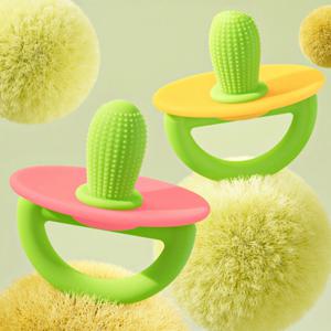 작은 품종용 내구성 실리콘 개 씹기 장난감, 물기 방지 젖니 스틱, 인터랙티브 애완 동물 놀이 액세서리, 1PC