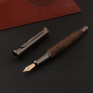 1pc 나무 만년필 호랑이 피부 패턴 총 회색 편지지 사무실 학교 용품 새로운 잉크 펜