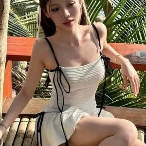 비키니 수영복 원피스 드레스 스타일 퓨어 디자이어 커버업 슬리밍 여성용 고급스러운 느낌의 수영복 작은 가슴용