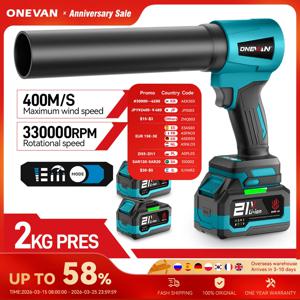 ONEVAN 300000RPM 브러시리스 전기 터보 송풍기 제트 팬 400M/S 리프 블로워 먼지 부는 도구 Makita 18V 배터리 핀