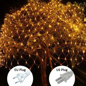 220V 110V LED 문자열 그물 조명 따뜻한 흰색 파란색 여러 가지 빛깔의 야외 크리스마스 정원 휴일 홈 장식 웨딩 파티 요정