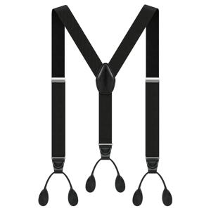 남성용 버튼 멜빵 조정 가능한 라스틱 Y 모양 턱시도 멜빵(가죽 버튼 포함) 오래 지속되는 스트레치 궁극적인 패션