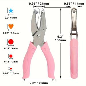 1PC 귀여운 금속 휴대용 종이 펀치 스크랩북킹 의류용 싱글 홀 펀치 별 하트 원형 홀 DIY 공예 모양 커터