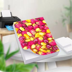 A4 A5 A6 135/150G 접착식 인화지 단면 광택 스티커 잉크젯 프린터 사용 자체 접착 사진 라벨 용지