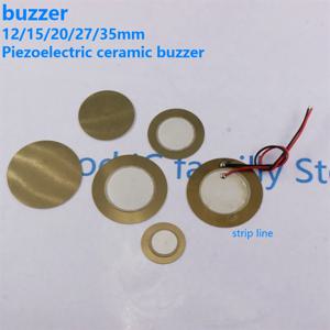 10pcs 압전 피에조 세라믹 웨이퍼 플레이트 요소 부저 스피커 직경 12mm 15mm 20mm 27mm 35mm 50mm