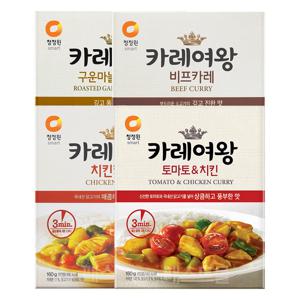 청정원 3분 카레여왕(160g X 4종) 640g 세트