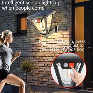 바닥 램프 및 벽 램프, 이중 목적 램프, 야외 태양 LED 야외 방수 조명, 야외 정원 거리 벽 조명 공급, 1PC