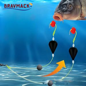 1PCS 역방향 바닥 더블 후크 낚시 플로트 세트 - 고감도, 바다 및 민물 낚시에 적합