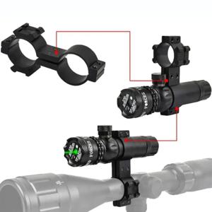 그림 8 듀얼 링 라이플 클램프 마운트 – 글록 권총, AR-15용 피카티니 레일 스코프 및 손전등 홀더 – 튜브 고정 액세서리