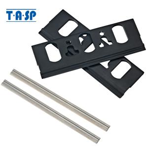 TASP 플레너 블레이드 변환 홀더 클램프 + 전기 핸드 헬드 플레너 스테이어 Makita, Bosch, DeWalt 용 82mm 플레너 블레이드 세트