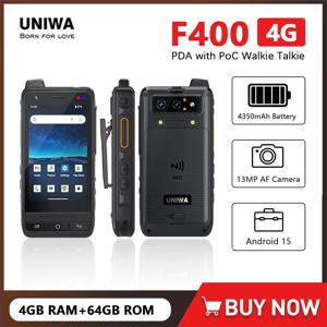 UNIWA F400 러기드 PDA, PoC 무전기 Zello 지원, IP65 방수방진 스마트폰, 안드로이드 15, 4350mAh 배터리, 4.0인치 화면, 4G 글로벌 지원 무전기, NFC 탑재