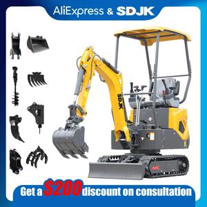 2026년형 신형 소형 굴삭기 1.2톤 미니 굴삭기 1.6톤 미니 굴착기 농장용 가정용 소형 굴착기 맞춤 제작