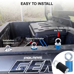 폴라리스 RZR 1개/4개/6개/세트 타이 다운 앵커 타이 다운 앵커 블루 570 900 ZR S 900 800 1000 XP 스포츠맨 110 400 450 용