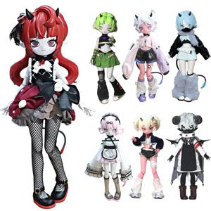 재고 있음 정품 악마의 뿔 블라인드 박스 1/8 가동형 인형 장식품 창의적이고 트렌디한 장난감 정교한 인형 소년 소녀 선물