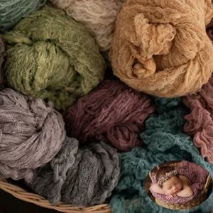 신생아 사진 촬영용 랩 - 질감이 있는 부드러운 스트레치 스와들 블랭킷 신생아 사진 소품